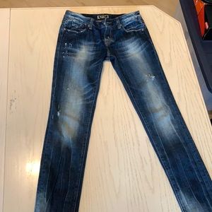 Rerock for Express acid/distressed wash skinny jeans size 28/6. Jeans worn once.